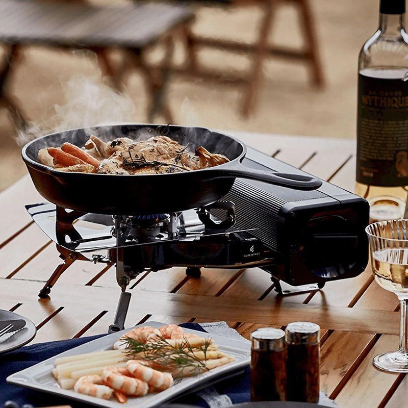 【Iwatani岩谷】Forewinds户外折叠卡式瓦斯炉-消光黑-2.2kW - 露营用品 - 其他材质 