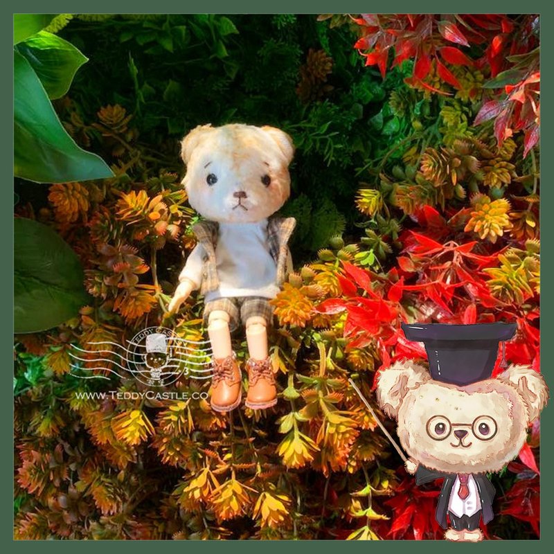 餖飣系列－OB11 白熊 Handmade 艺术家泰迪熊 毛海 Teddy Bear - 玩偶/公仔 - 其他材质 