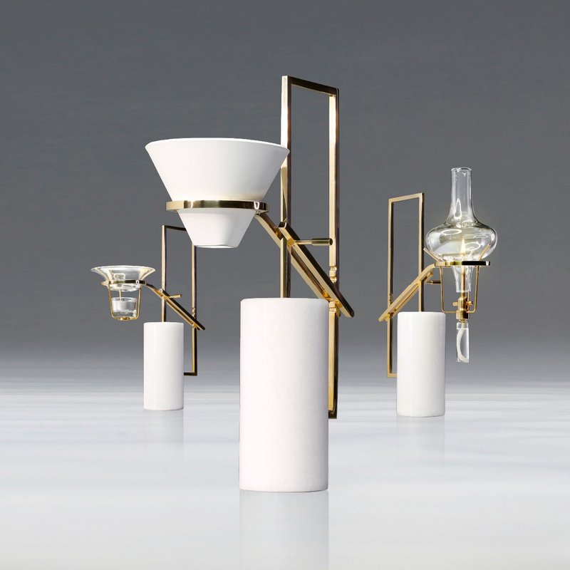 | rāz multistand | – Full Set of Extensions 全配组合 - 咖啡壶/周边 - 铜/黄铜 白色