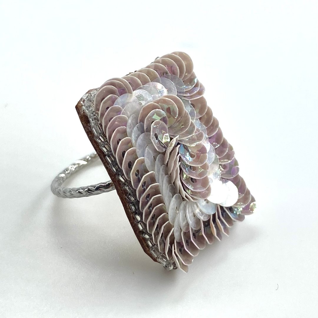 戒指 Swirl 灰色 可选尺寸 11号 或 13号 - 戒指 - 其他金属 灰色