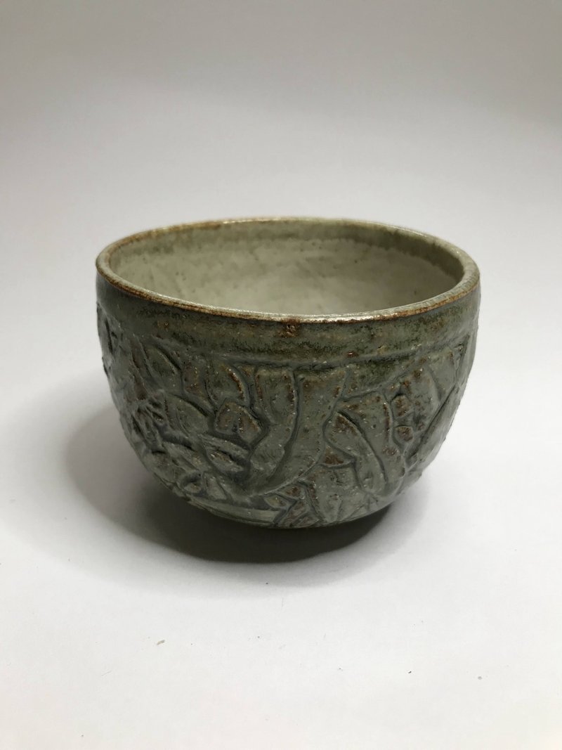 曾永鸿  灰釉刻花杯 - 茶具/茶杯 - 陶 