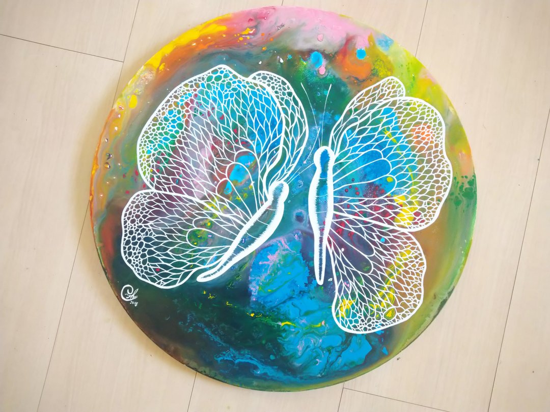 蝴蝶绘画－像蝴蝶一样生活 2 - 订制画像 - 棉．麻 多色