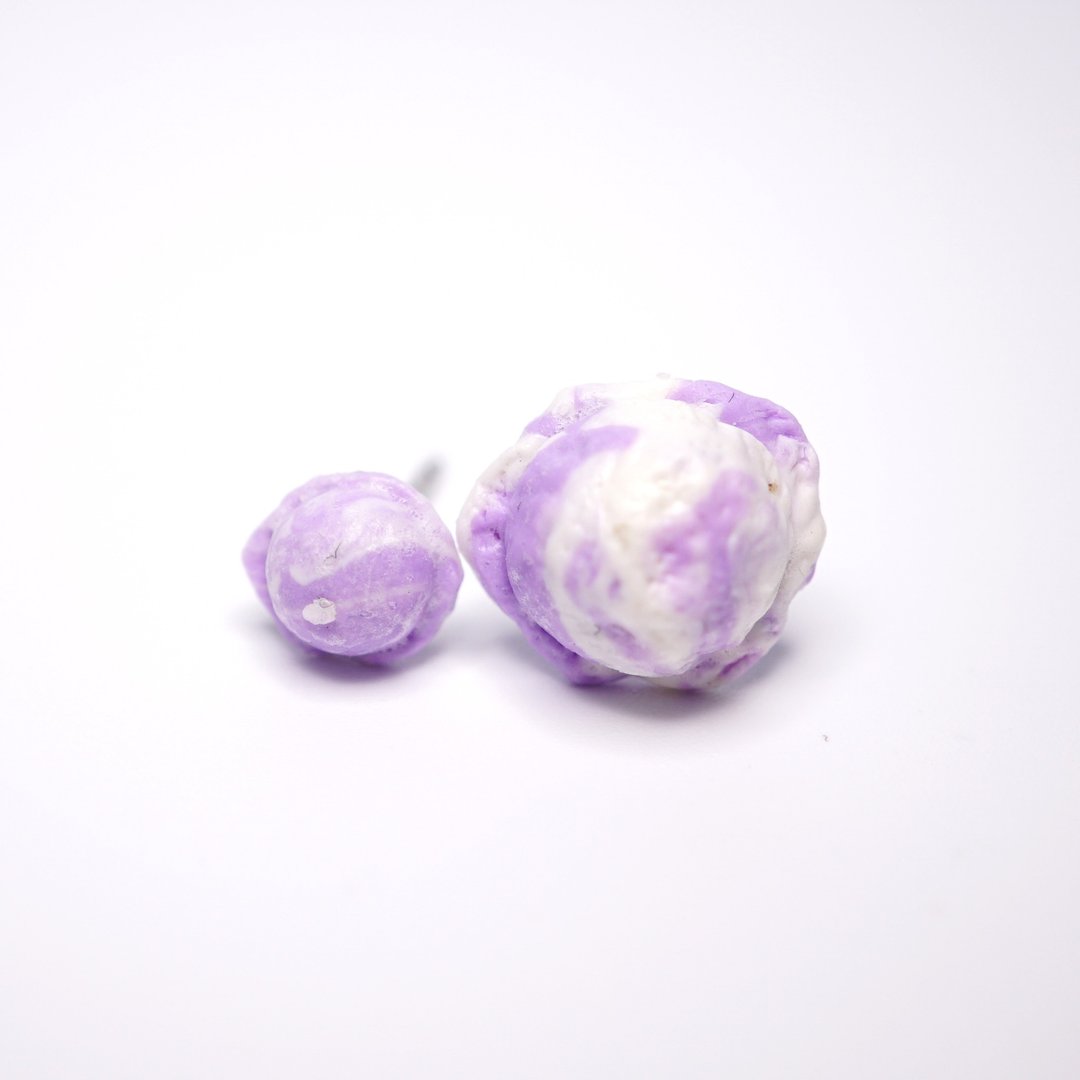 Playful Design 薰衣草混香草雪糕耳钉 - 耳环/耳夹 - 粘土 紫色