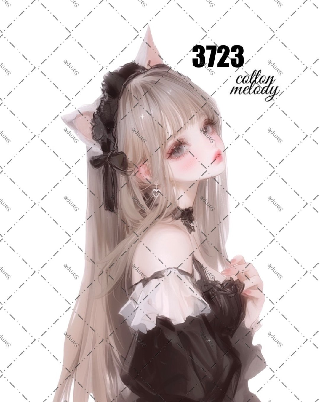 original sticker no.3723 人物贴纸 原创贴纸 原创人物贴纸 装饰贴纸 cotton melody - 贴纸 - 纸 