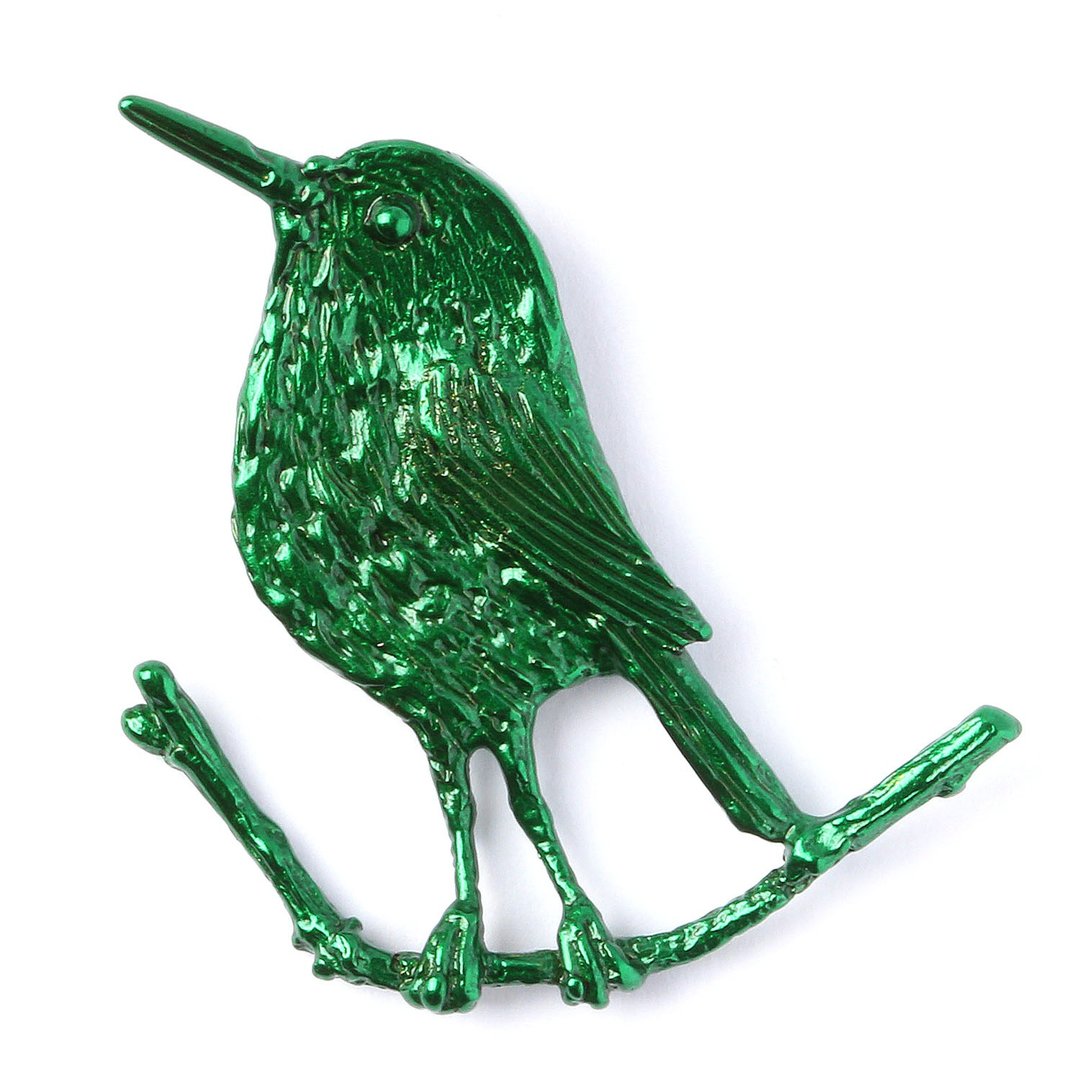 Small green emerald bird - 编织/刺绣/羊毛毡/裁缝 - 其他金属 