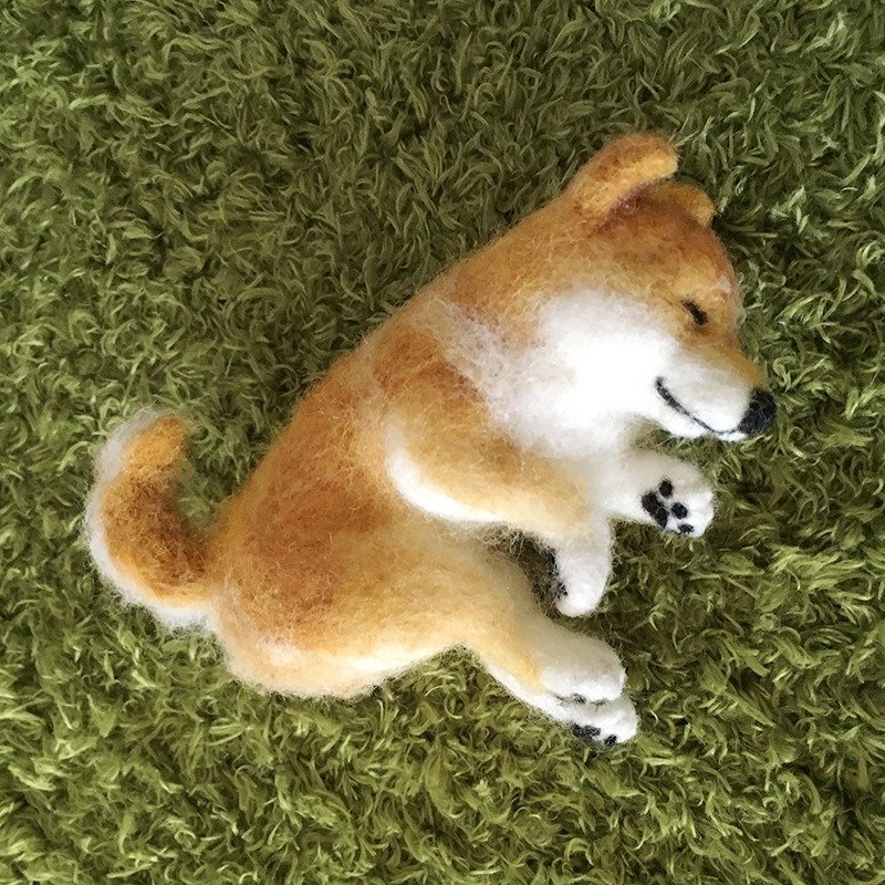 阿柴睡香香羊毛毡材料包圣诞礼物(附影片教学) - 编织/刺绣/羊毛毡/裁缝 - 羊毛 橘色