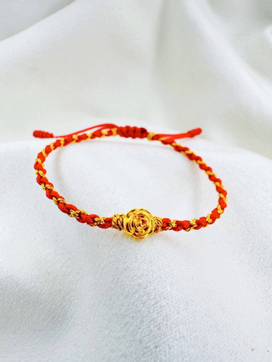金艺繁花_ 黄金9999_金饰_黄金_纯金_招财金饰_玫瑰花_送礼_情人 - 手链/手环 - 24k 金 