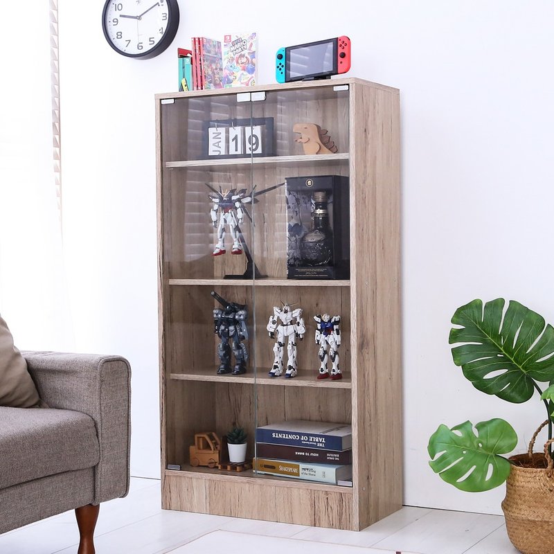 【微慢】MIT高120厘米双门玻璃收纳柜 展示柜 柜子 公仔柜 BO012 - 其他家具 - 其他材质 咖啡色