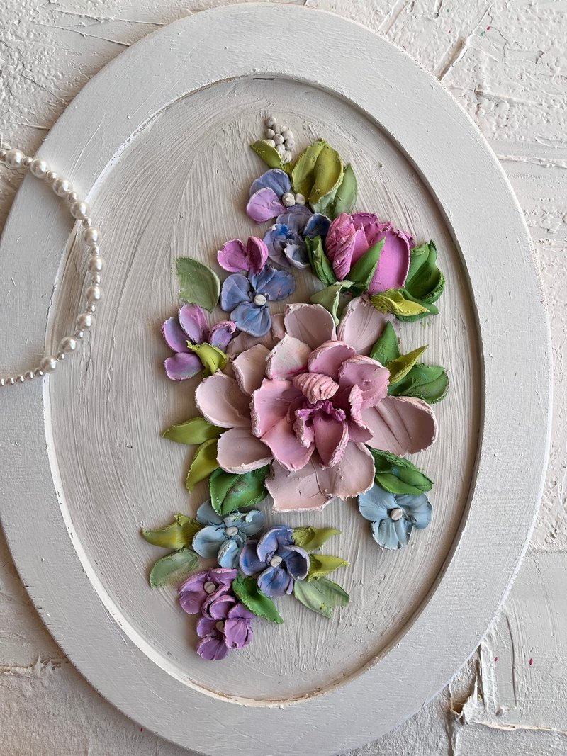 花束画 3d 花卉画 粉红牡丹艺术 - 墙贴/壁贴 - 其他材质 粉红色