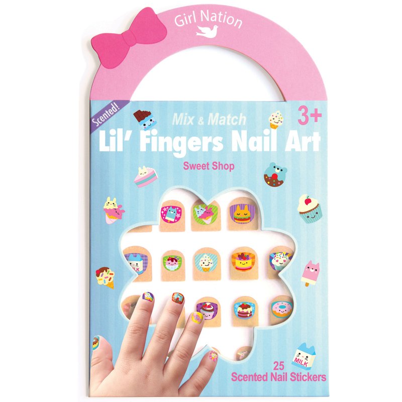 甜点蛋糕店 Girl Nation美国甜心 儿童微香指甲贴纸 圣诞礼物 - 指甲油/指甲贴 - 纸 多色