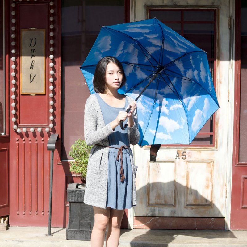 【Carry Umbrella】天空长伞 25寸 大伞面 双人伞 - 雨伞/雨衣 - 防水材质 蓝色