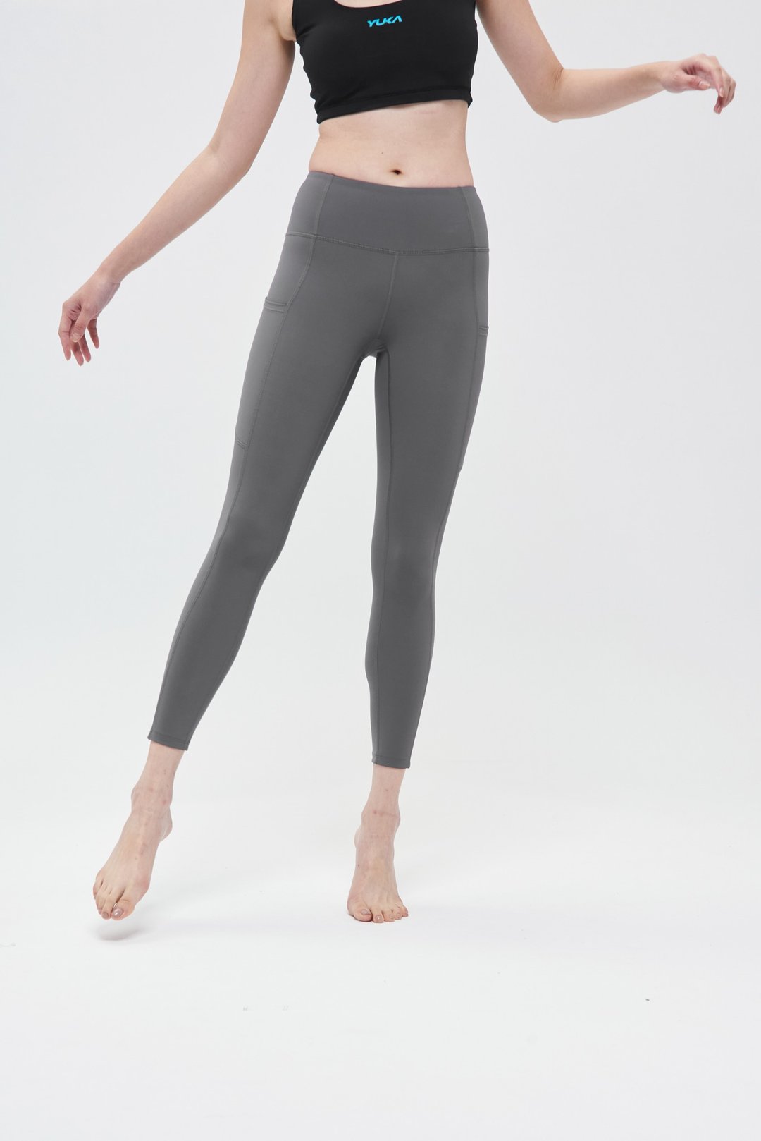 FLEXFORM High Waist Pocketed Leggings - Tornado - 女装运动裤 - 尼龙 