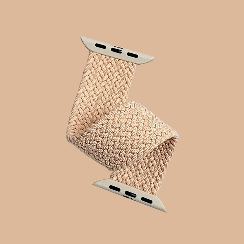 HAPS Chap. 香檳粉色尼龍編織彈力Apple Watch錶帶 - 表带 - 尼龙 多色