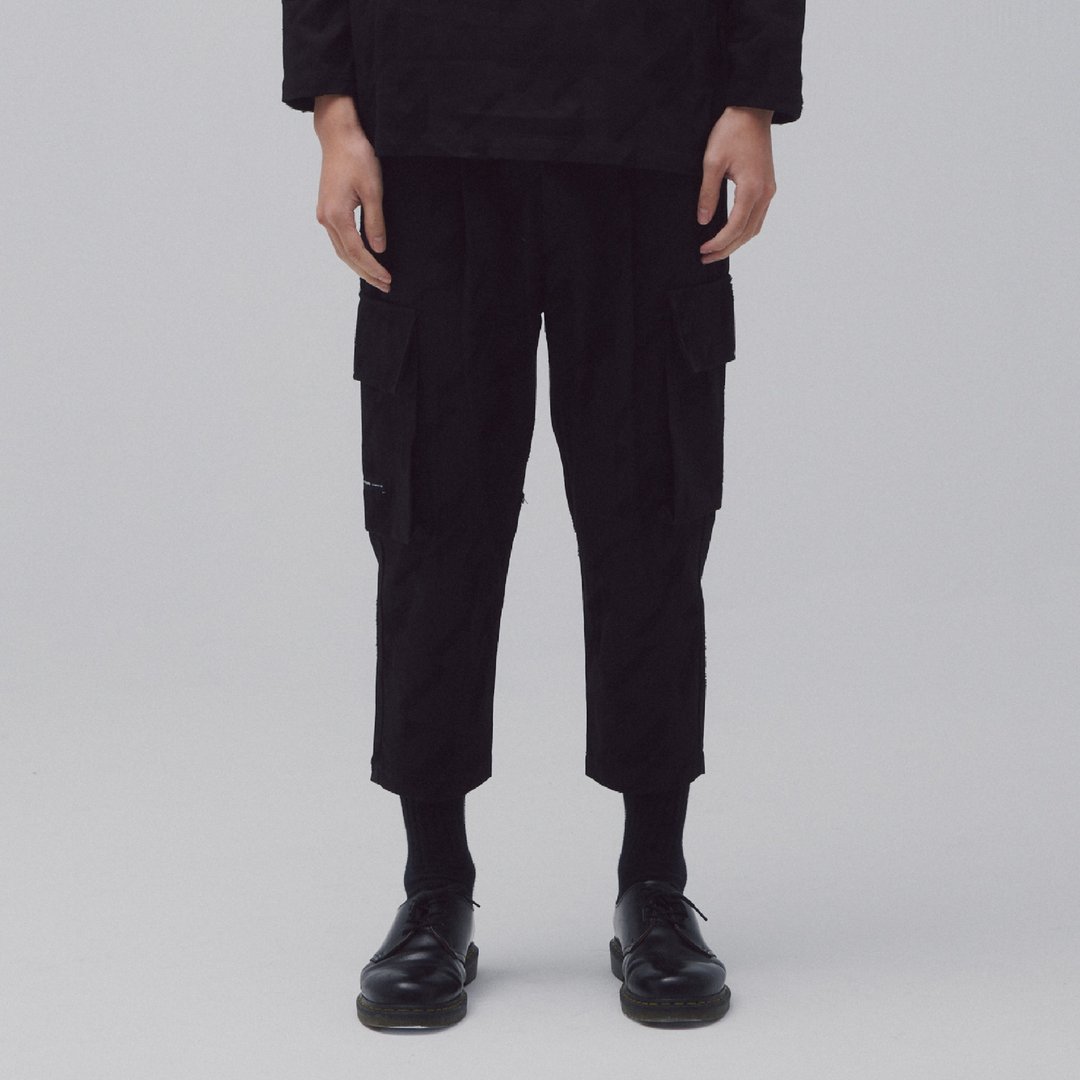 DYCTEAM - Symbiosis - Black Jacquard pocket pants (black) - 男士长裤 - 棉 黑色
