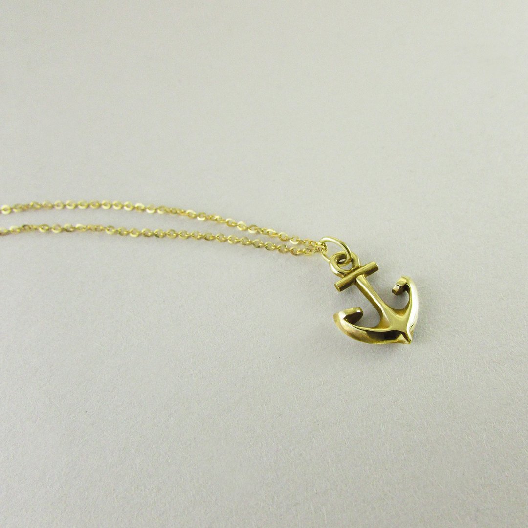 anchor necklace k_船锚项链 限量 设计师手做 附品牌包装 - 项链 - 贵金属 金色