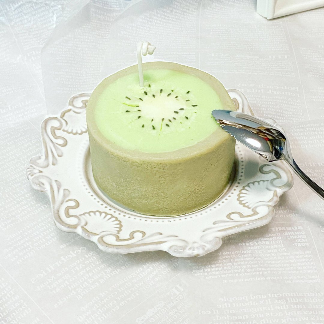圣诞礼物 - Kiwi Cake 奇异果切切蛋糕香薰蜡烛  PW双 11 限定 - - 蜡烛/烛台 - 蜡 橘色