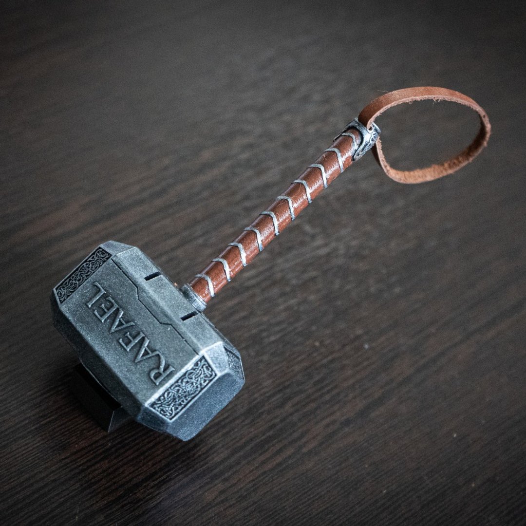 Thor Hammer Miniature 1:4 | Hammer of Thor 1/4 Scale Prop | Mjolnir replica - 摆饰 - 塑料 银色