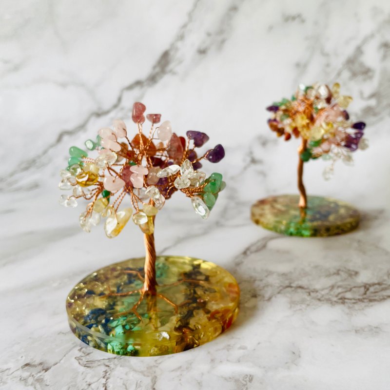 【福利品】 七色水晶树 底座瑕疵 随机出货 - 摆饰 - 其他材质 