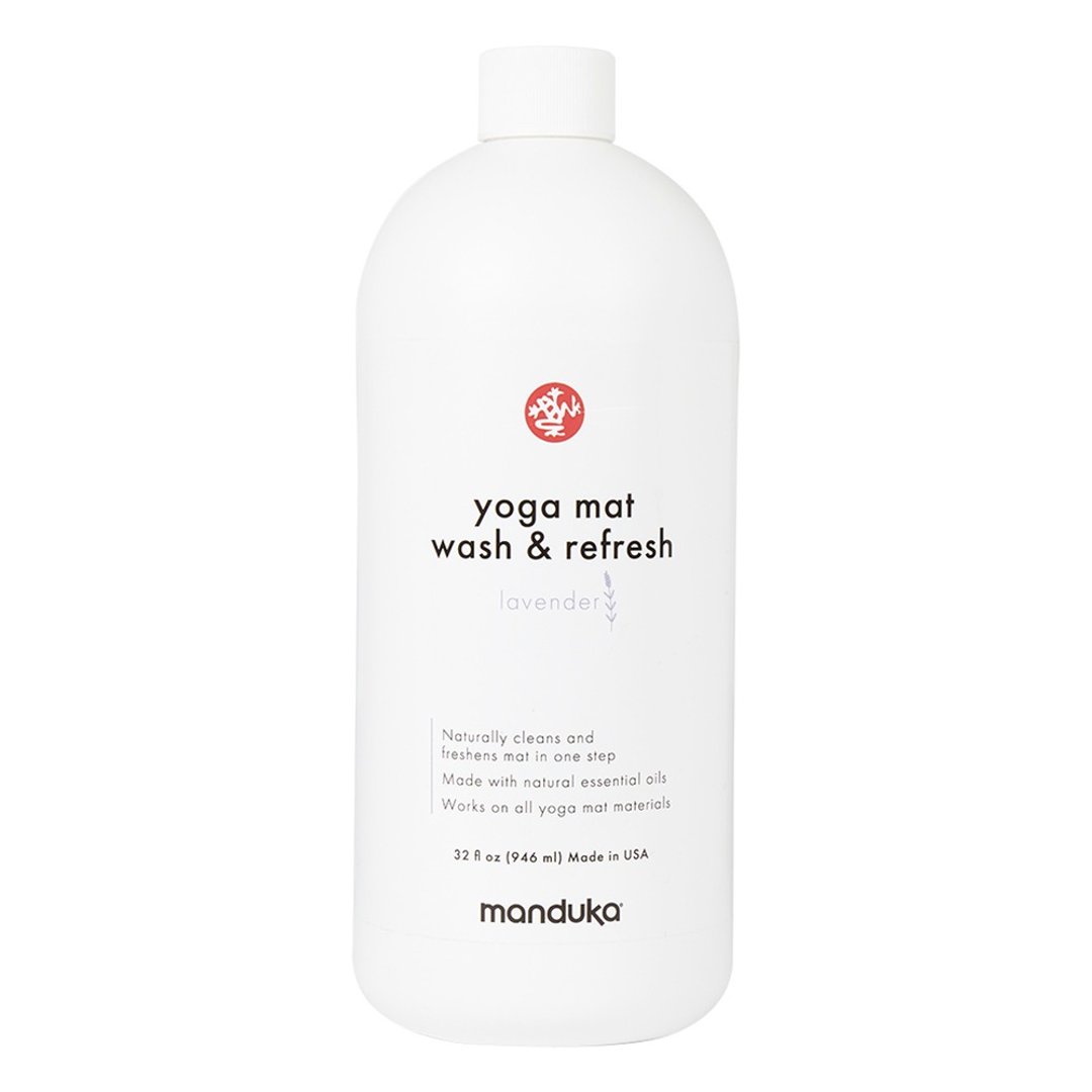 【Manduka】Mat Wash 瑜珈垫清洁喷剂 32oz 补充瓶 - 薰衣草 - 运动配件 - 精油 白色