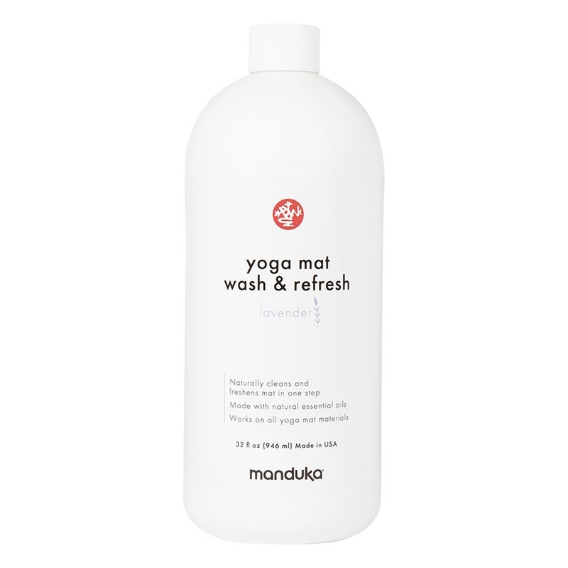 【Manduka】Mat Wash 瑜珈垫清洁喷剂 32oz 补充瓶 - 薰衣草 - 运动配件 - 精油 白色