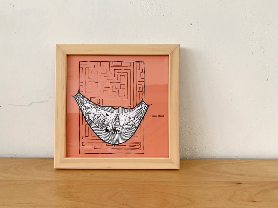 装饰框画 | Smile Planet / 微笑 - 海报/装饰画/版画 - 纸 红色