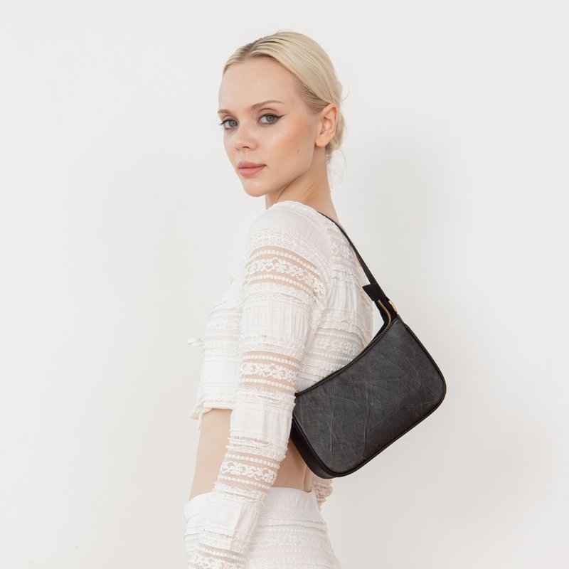 侧背包/单肩包 黑色 (Mila bag) 军绿色 - 其他 - 植物．花 黑色