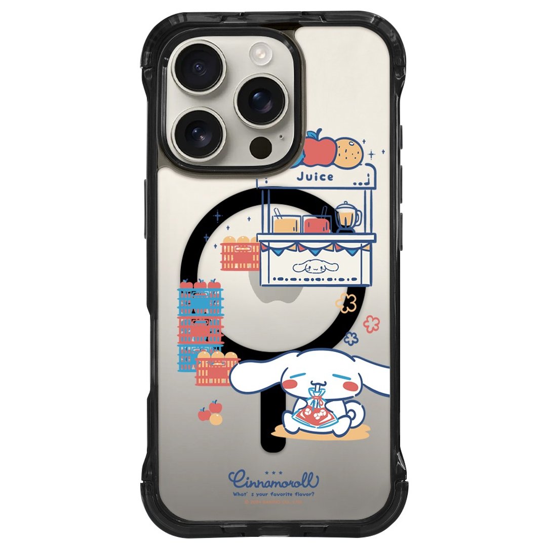 大耳狗 清凉水果摊 磁吸透黑支架手机壳 iPhone 16 15 Pro Max - 手机壳/手机套 - 其他材质 黑色