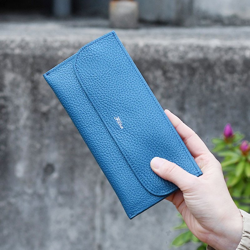 日本职人手工 信封式多卡层牛皮薄型长夹 Made in Japan by Folna - 皮夹/钱包 - 真皮 