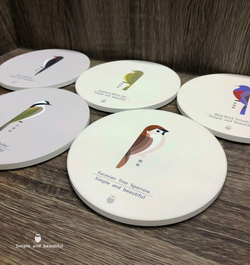 陶瓷吸水杯垫-整组  3500下标区 - 其他 - 陶 红色