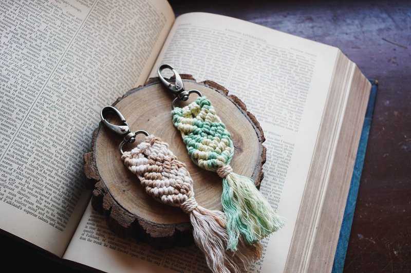 多彩织纹_macrame编织钥匙圈 - 钥匙链/钥匙包 - 棉．麻 