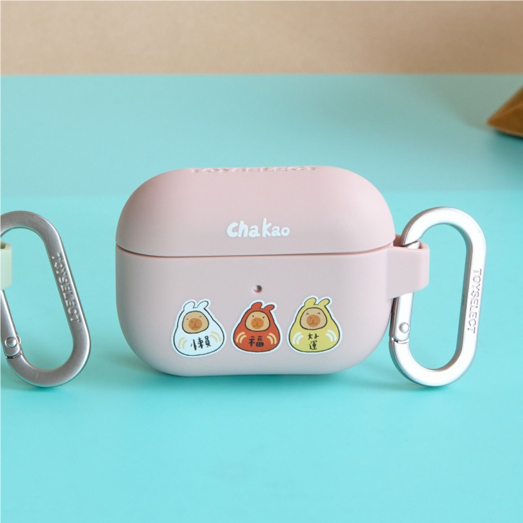 查高插画好运达摩强悍防摔 AirPods 保护套 - 耳机收纳 - 塑料 多色