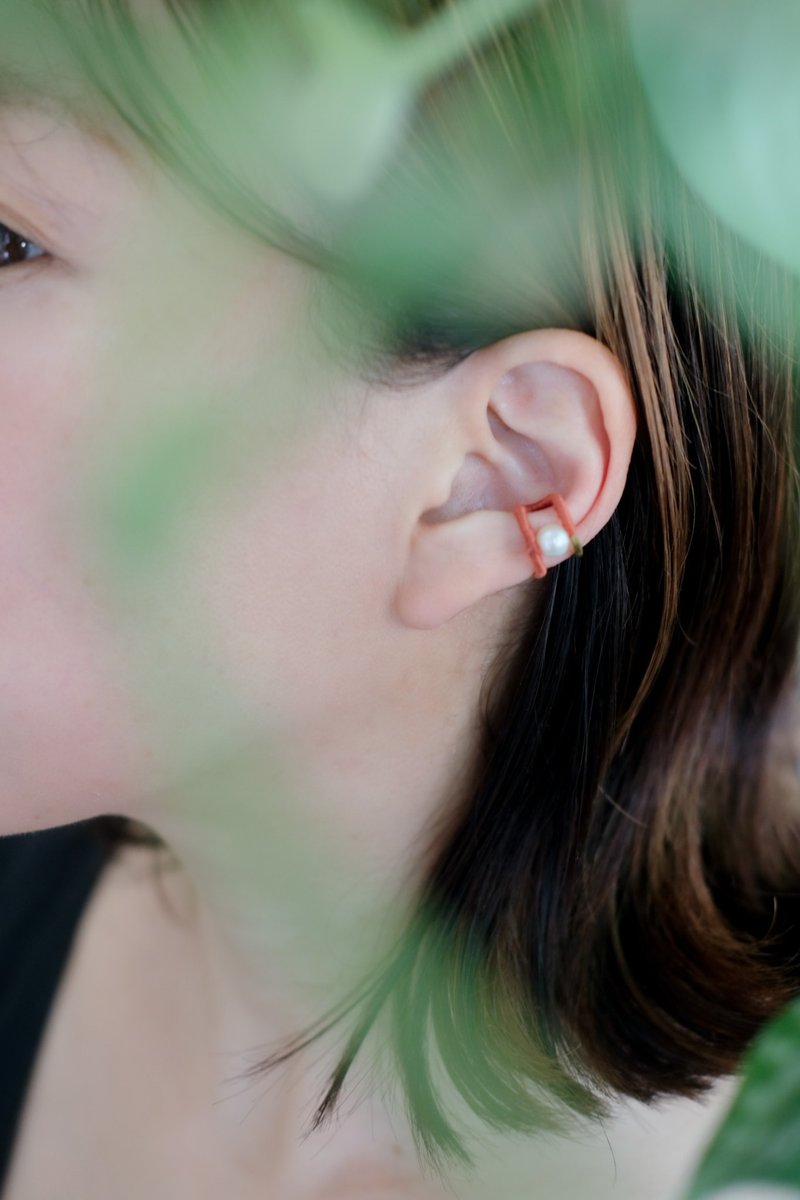 淡水珍珠耳扣 ~ 日本线材 | 永续饰物 - 耳环/耳夹 - 铜/黄铜 