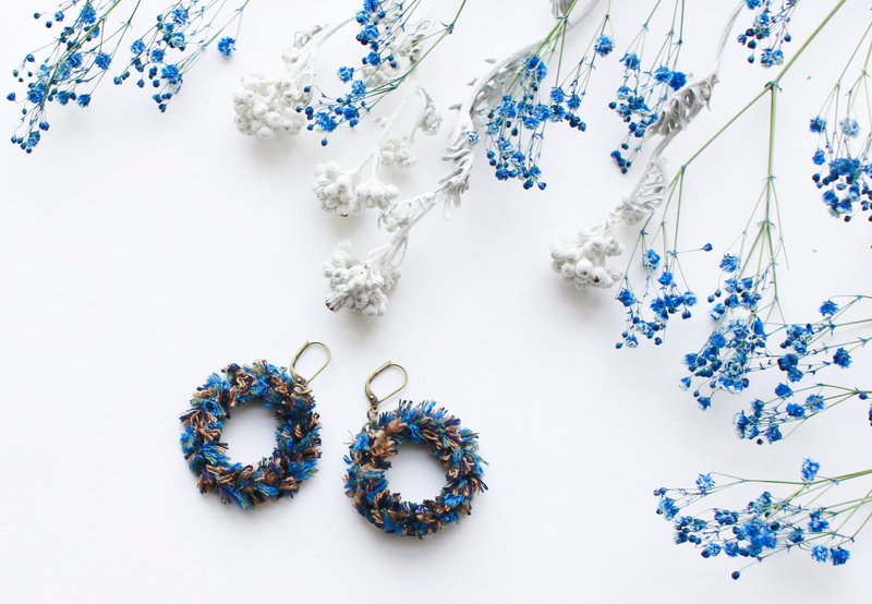 怀旧北欧 - 耳环/耳夹 - 其他人造纤维 