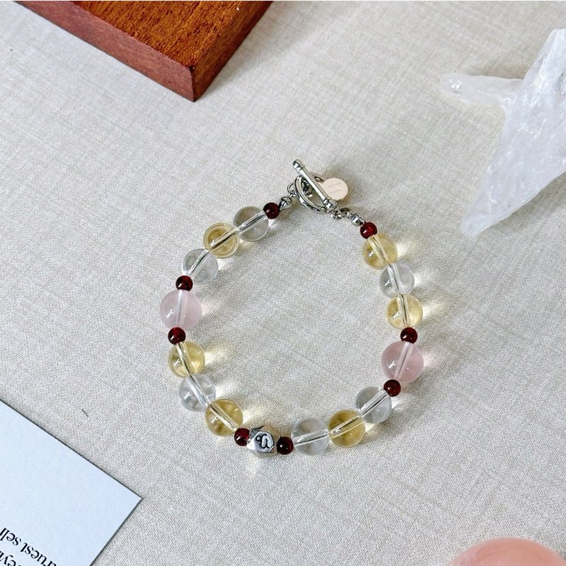 XXTRA Thyself 星座水晶手链 | 摩羯座 | 石榴石 白晶 粉晶 黄晶 - 手链/手环 - 水晶 黄色