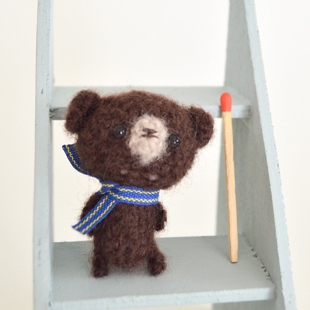 amigurumi bear Brown - 玩偶/公仔 - 羊毛 咖啡色