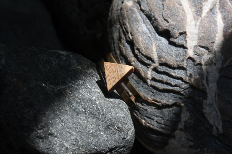 黄铜木戒指 - 戒指 - 木头 黑色