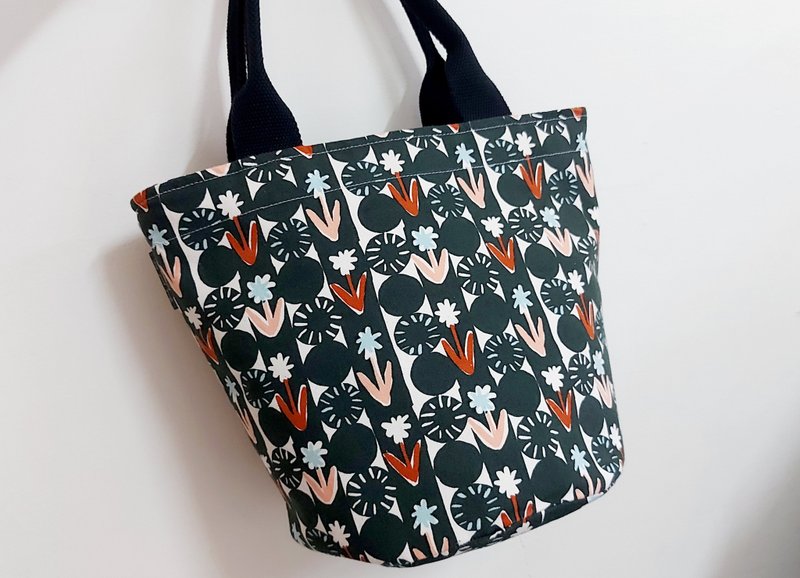 【圆底托特包】【拉链式】圆桶包-侧肩包-手提托特包 - 手提包/手提袋 - 棉．麻 