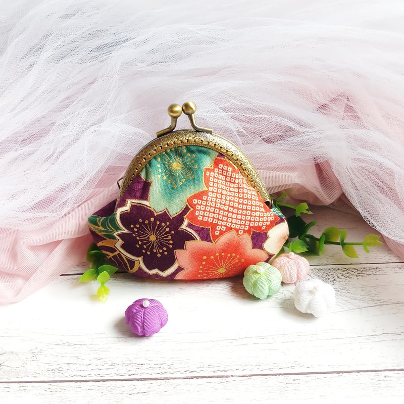 日本和风口金包 零钱包 小收纳包  kimono fabric (JS-73) - 零钱包 - 棉．麻 多色