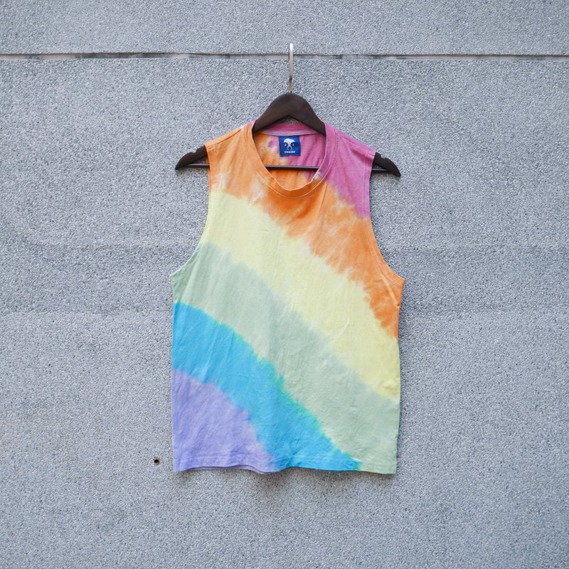 渐层 手染中性背心 - 男装背心 - 棉．麻 多色