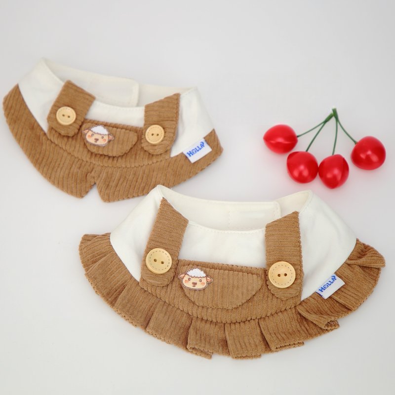 Holla 棕色灯芯绒宠物项圈，松饼款 - 衣/帽 - 其他材质 咖啡色