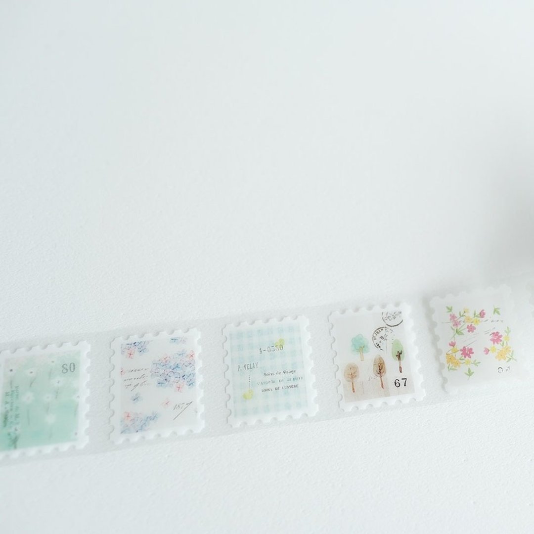 YOHAKU P-007 滚筒贴纸 信件 - 纸胶带 - 纸 