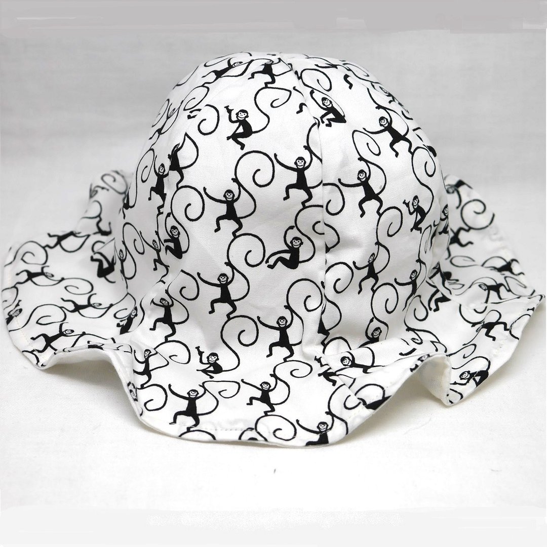 Tulip hat / monkey - 婴儿帽/发带 - 棉．麻 白色