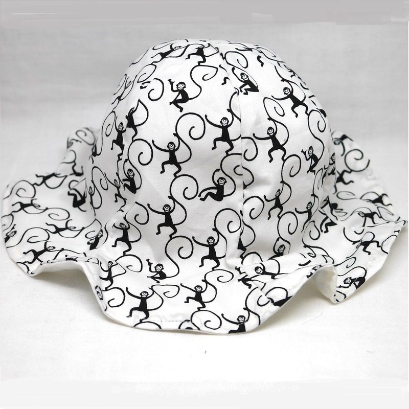 Tulip hat / monkey - 婴儿帽/发带 - 棉．麻 白色