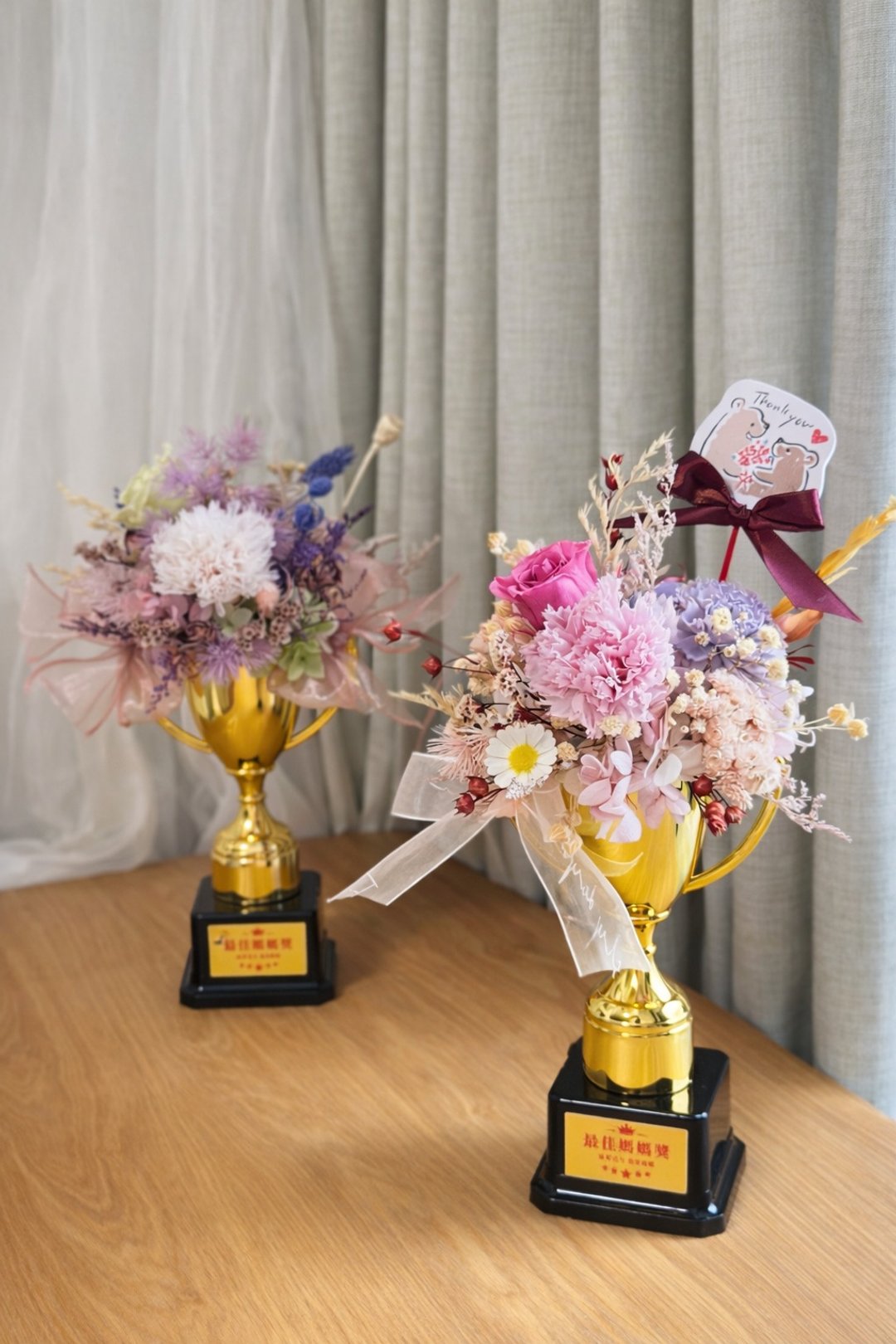 【蕓椛阁花艺手作】母亲节限定 - 永生花奖杯花礼 - 干燥花/捧花 - 植物．花 多色