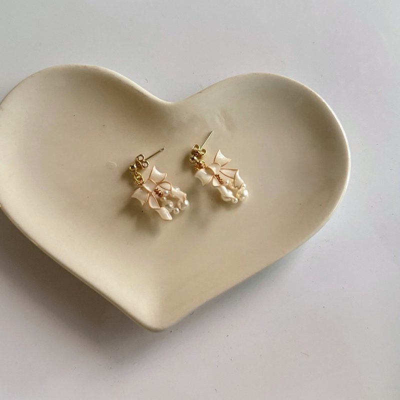 订制永恒之结 - 耳环/耳夹 - 树脂 