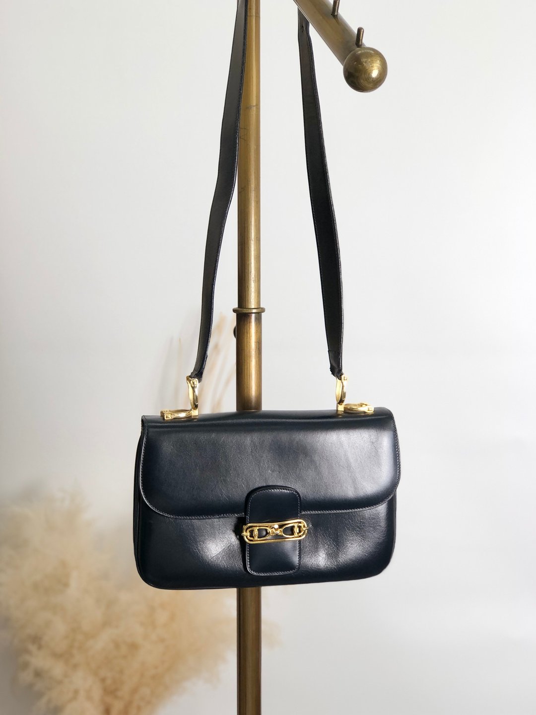 【 日本直送 名牌中古包 】CELINE  સੇલિન 侧背包 深蓝色 马衔扣 皮革 vintage 古董 k2egpz - 侧背包/斜挎包 - 真皮 蓝色