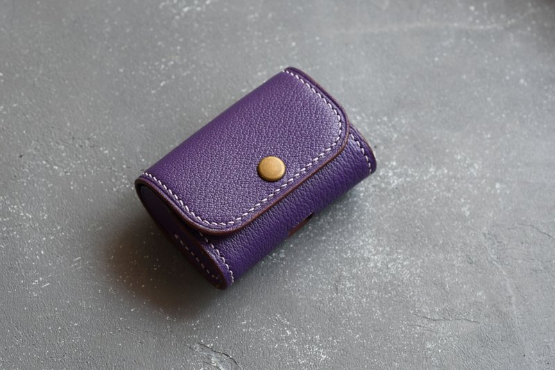 皮革 Airpods Pro 保护套 真皮 手工 礼物 Apple - 耳机 - 真皮 紫色