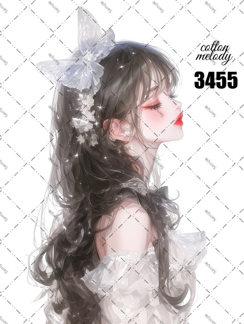 original sticker no.3455 人物贴纸 原创贴纸 原创人物贴纸 装饰贴纸 cotton melody - 贴纸 - 纸 