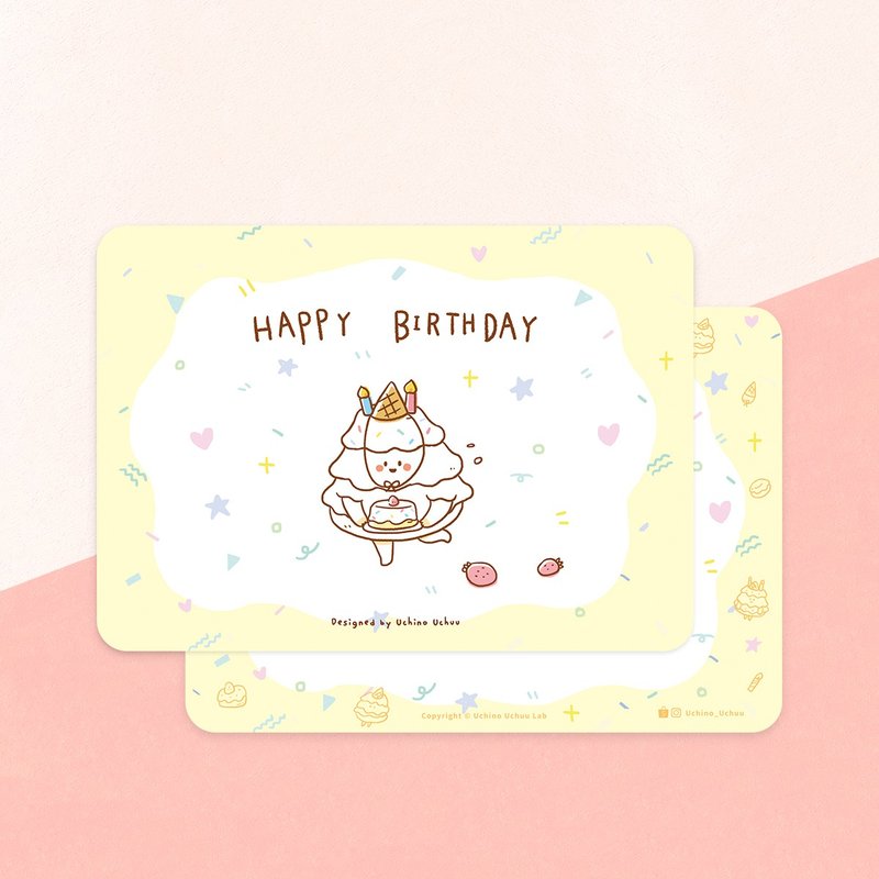 HappY BirthDay / 明信片 - 卡片/明信片 - 纸 粉红色