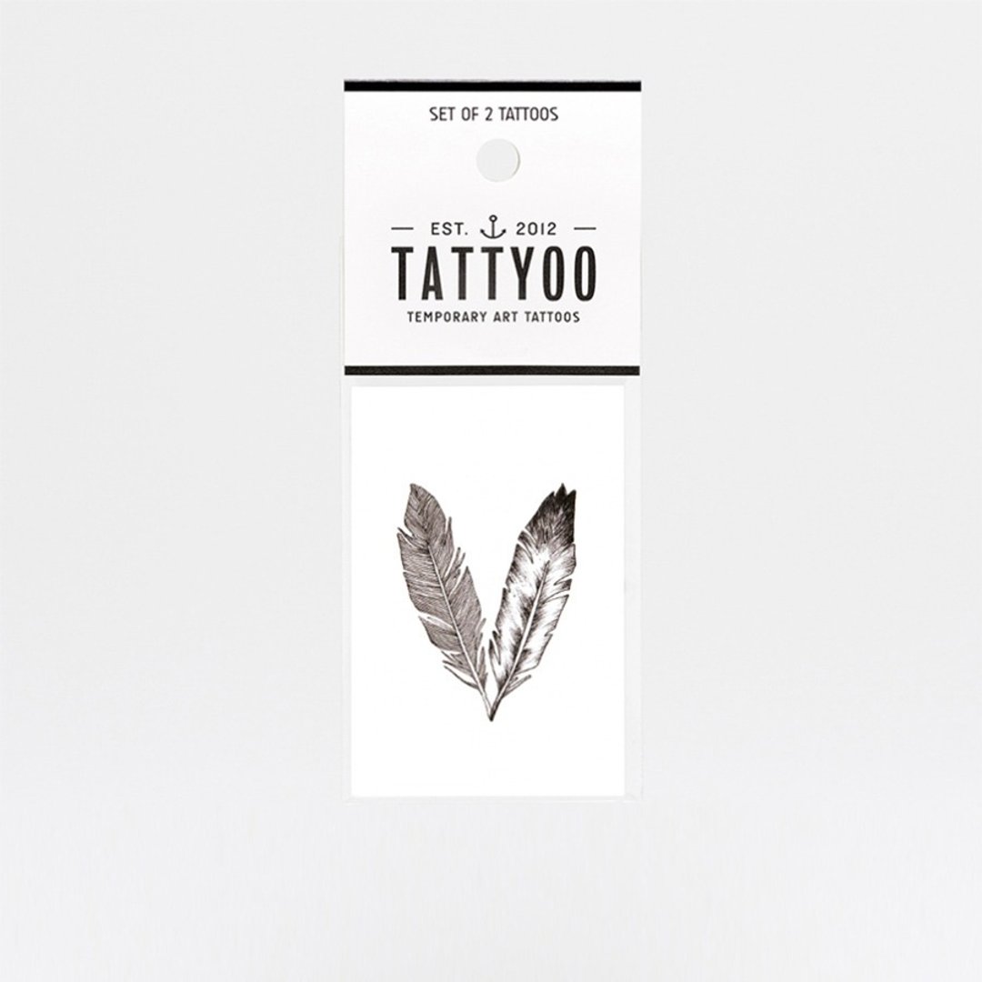 FEATHERS 刺青纹身贴纸 | TATTYOO - 纹身贴 - 纸 黑色